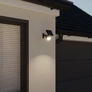 Balise solaire à piquer ou à fixer noir