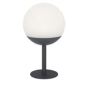 Lampe extérieure LED intégrée Boule 200lm 3W IP54 28x16cm Gris
