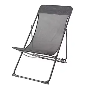 Chilienne en métal et toile GoodHome Joline gris