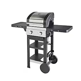 Barbecue à gaz 2 brûleurs multi-cuisson, GoodHome Owsley 2.0