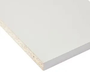 Tablette mélaminée blanc glossy L. 200 x l. 40 - Ép. 18 mm