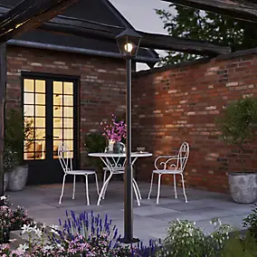 Lampadaire Docker E27 25W IP44 GoodHome noir