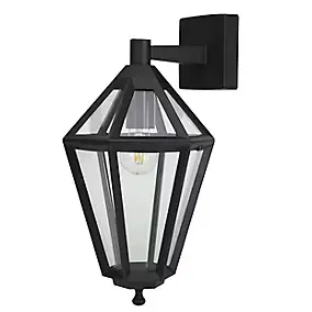 Applique murale descendante Radley E27 IP44 GoodHome noir