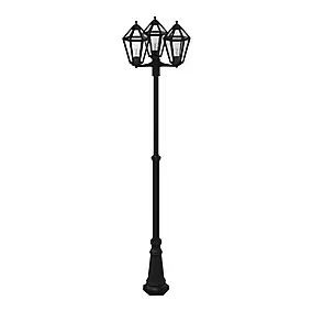 Lampadaire Radley E27 IP44 GoodHome noir