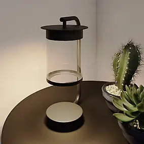 Lampe à poser USB Beret LED intégrée 250lm 4.2W IP44 noir