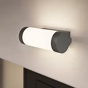 Applique murale Callisto taille S LED intégrée 800lm 13.5W IP44 GoodHome gris anthracite
