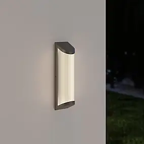 Applique murale Bevel LED intégrée 520lm 8W IP44 GoodHome gris anthracite