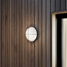 Applique murale ronde Vallen E27 IP44 GoodHome chrome