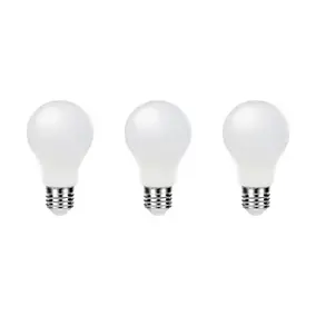 Lot 3 ampoules LED A60 E27 1055lm 9.5W = 75W Ø6cm Diall blanc chaud