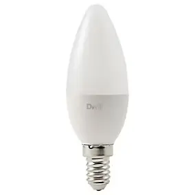 Ampoule LED flamme E14 250lm 2.2W = 25W Ø3.5cm Diall blanc chaud