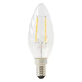 Ampoule LED à filament flamme torsadée E14 250lm 1.8W = 25W Ø3.5cm Diall blanc chaud