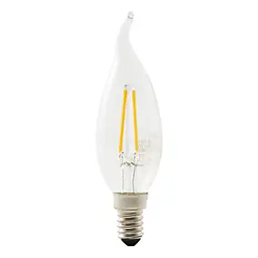 Ampoule LED à filament flamme opaque E14 250lm 1.8W = 25W Ø3.5cm Diall blanc chaud