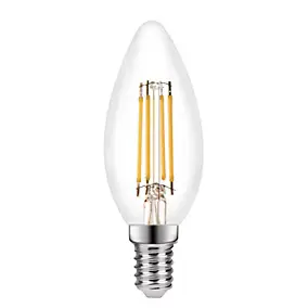 Ampoule LED à filament flamme E14 550lm 4W = 44W Ø3.5cm Diall blanc chaud