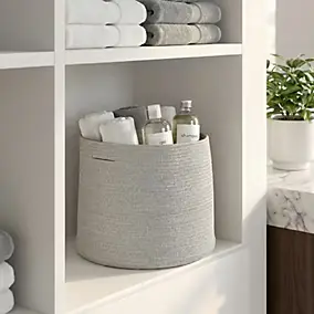Panier de rangement Elland tressé galet GoodHome