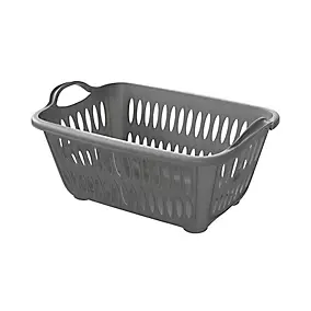 Panier à linge Glomma capacité 41,5 litres coloris graphite en polypropylène L.62,5 x l.44,5 x H.27,5 cm