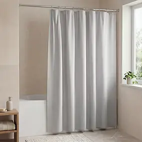 Rideau de douche gris nuage Elland 180 x 200 cm GoodHome