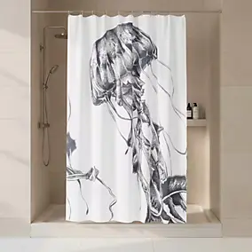 Rideau de douche blanc Islay 180 x 200 cm GoodHome