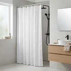 Rideau de douche blanc Naiad 180 x 200 cm GoodHome