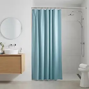 Rideau de douche bleu cascade Kina 180 x 200 cm GoodHome