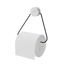 Dérouleur papier toilette Elland Noir & Marbre GoodHome