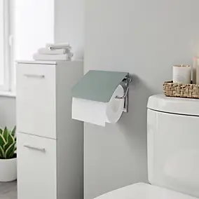 Dérouleur papier toilette Koros Vert de gris GoodHome