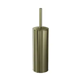 Brosse WC et support GoodHome Cavalla corps en acier manche en acier inoxydable coloris or