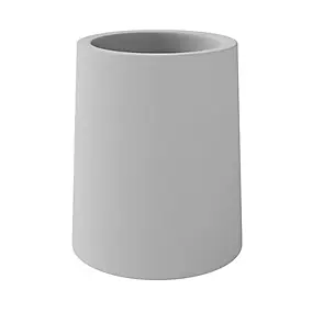 Gobelet salle de bain béton et polyrésine gris nuage Ø8,8 x H.10 cm, GoodHome Elland