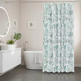 Rideau de douche vert jungle Nassua 180 x 200 cm GoodHome