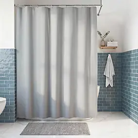 Rideau de douche Anthracite Drina 180 x 200 cm GoodHome