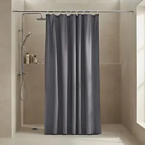 Rideau de douche Anthracite Koros 180 x 200 cm GoodHome