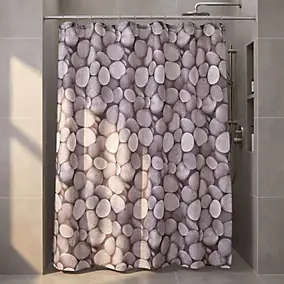 Rideau de douche galet Lunda 180 x 200 cm GoodHome