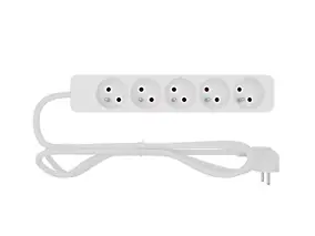 Multiprise 5 prises blanc 1 m 16A 3680W 230 V