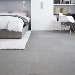 Dalle PVC clipsable béton gris l. 30,5 x L. 61 cm. Ép. 3,2 mm