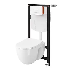 Pack WC suspendu sans bride + bâti, GoodHome Winam