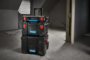 Système de rangement d'outils à roulettes "CONNECX" - 3 pièces empilables et robustes