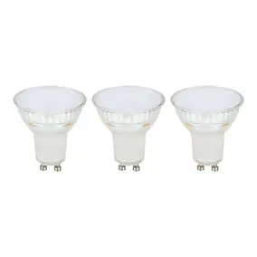 Lot 3 ampoules LED spot réflecteur GU10 450lm 4.8W = 50W Ø5cm Diall blanc chaud
