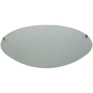Plafonnier 1xE27 en verre dépoli H. 9 cm