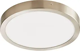 Plafonnier LED intégrée 1200lm 12W blanc froid GoodHome Aius effet chromé H.2.5 x Ø21.5 cm