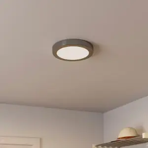 Plafonnier LED aluminium brossé "Aius"