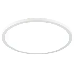 Plafonnier LED intégrée dimmable 3000lm 24W IP44 blanc froid, blanc neutre et blanc chaud GoodHome Flush blanc mat h.2.5 x ø42 cm