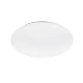 Plafonnier LED intégrée 1000lm 8W blanc neutre GoodHome Leto blanc H.8 x Ø25 cm