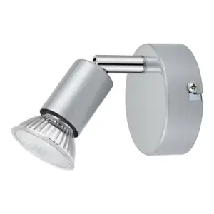 1 Spot GU10 argent à visser 7 W 220 - 240V H. 10,5 x L. 10,5 cm