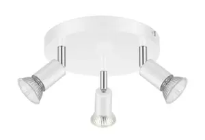 3 Spots GU10 blanc 7 W 220 - 240V Ø 20 cm