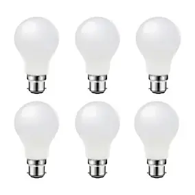 Lot 6 ampoules LED B22 A60 806lm blanc