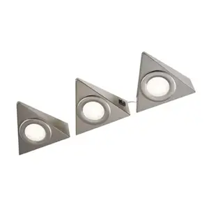 Lot de 3 spots LED "Huetter" argent - 150 lm