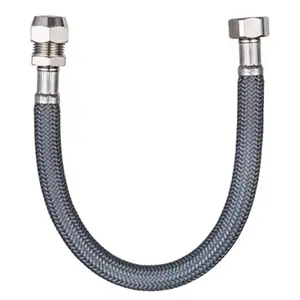 Flexible d'alimentation en eau 30 cm - Filetage entrée Femelle 12x17 / Sortie Bicône diamètre 12