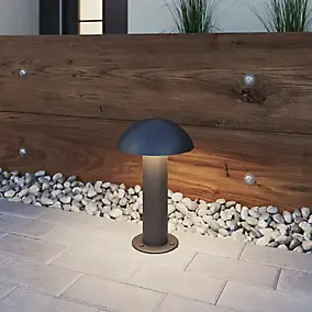 Borne Callery taille S LED intégrée 600lm 12W IP44 GoodHome gris anthracite