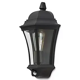 Applique murale à détection Richelieu E27 60W IP44 GoodHome noir
