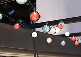 Guirlandes lumineuses Kanor LED intégrée 20 boules 0.25W IP44 multicolore à piles