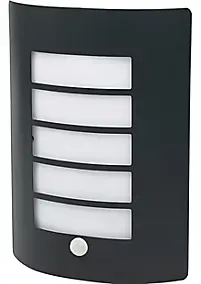 Applique murale à détection Grandy E27 40W IP44 GoodHome gris anthracite